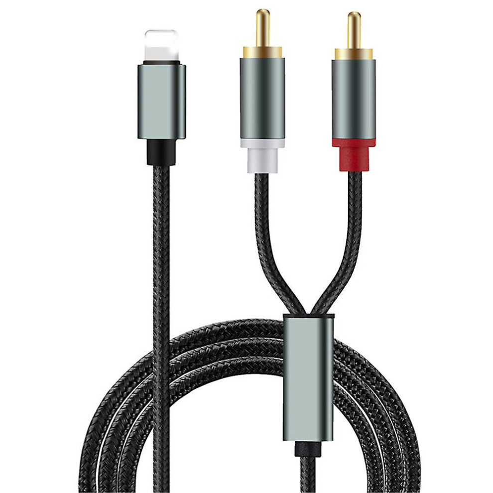 Lightning To Rca Cable Audio Aux Adapter, Stereo Y Splitter Adapter For Select Iphone, Ipad For Power Amplifier, Car, Home Theater, Speaker