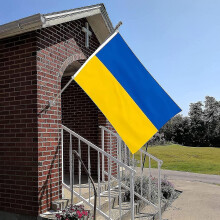 Ukraine 3ft X 2ft National Flag Ukrainian 90cm X 60cm 100% Polyester 2 Metal Eyelets_c