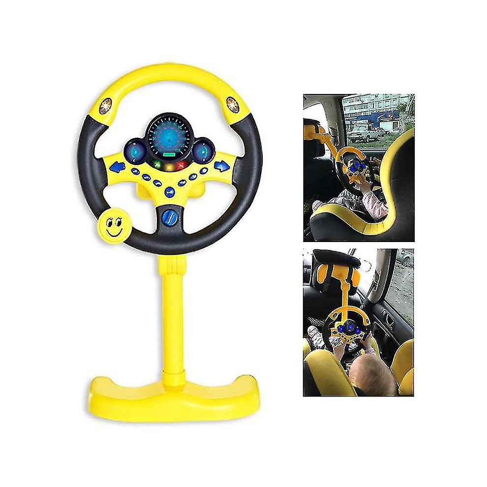Light Electric Simulation Steering Wheel Toy With Sound Educational Car Toy