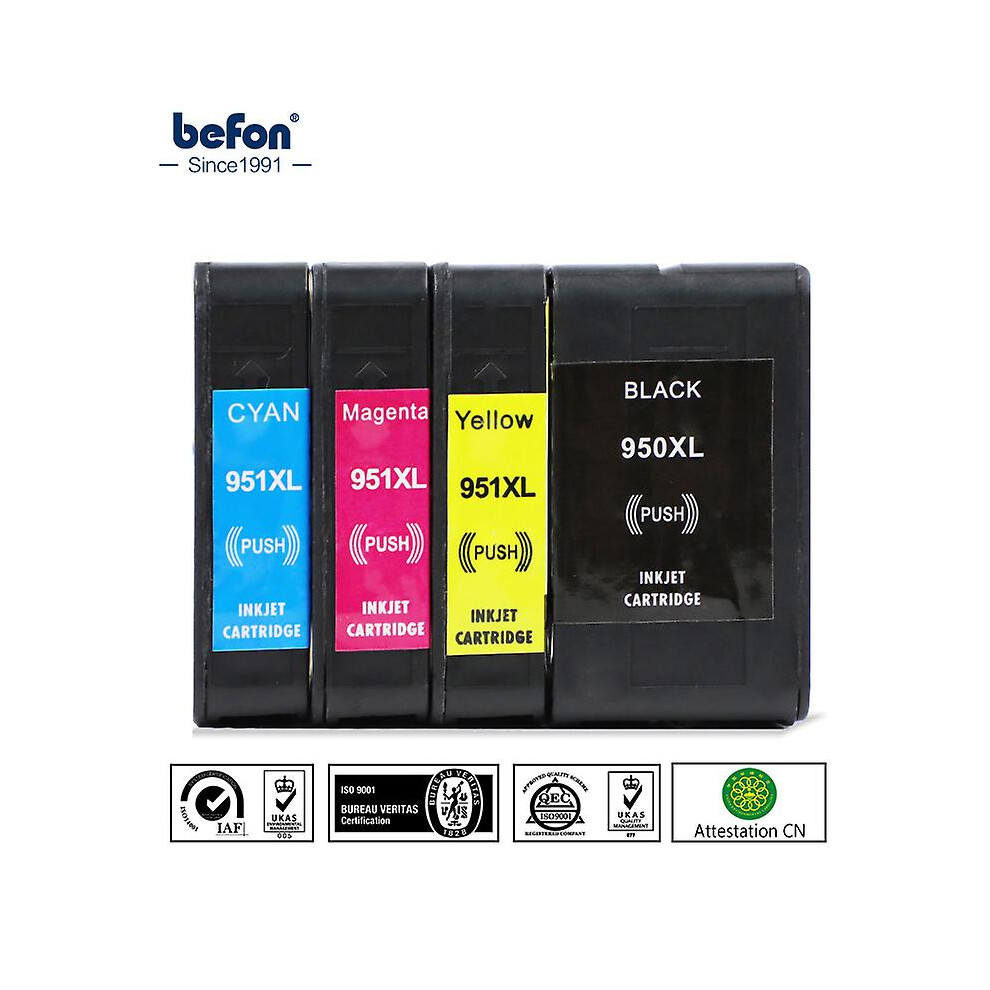 4pcs/lot 950xl 951xl Compatible Cartridge Replacement For Hp 950 951 Xl Ink Cartridge For Officejet Pro 8100 8600 Printer