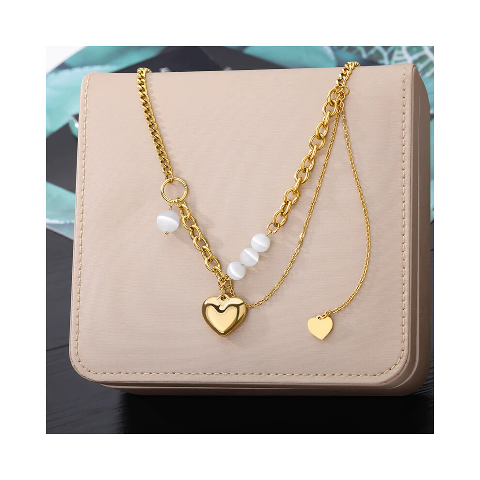 (M05) Stainless Steel Geometry Star Moon Butterfly Pendant Multilayer Chain Choker Necklace