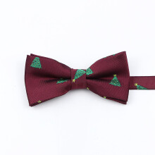 (Kid 9) Mens Christmas Bow Tie High Quality Jacquard Woven Red Blue Parent Child Bowtie Set Festival Theme Santa Claus Cravat Accessory