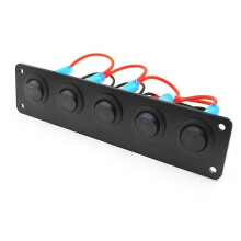 5 Gang 12v Rocker Switch For Car Marine Boat Circuit Breakers Overload Protected Led Light Rocker S