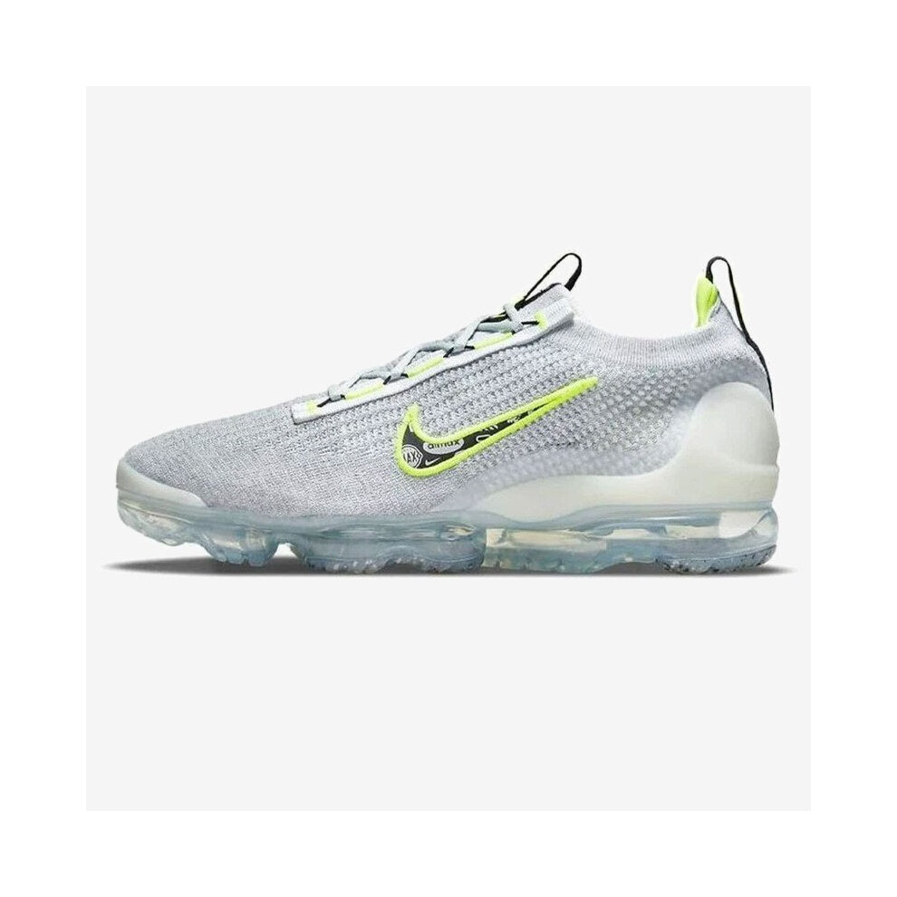 (Wolf Grey/White/Volt/Black, UK6.5) Nike Air VaporMax 2021 FK Men's Trainers Sneakers Shoes