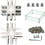Fire Pit Glass Clamp - 8pcs Flame Guard Corner Hardware Kit 1