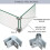 Fire Pit Glass Clamp - 8pcs Flame Guard Corner Hardware Kit 3