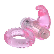 Rabbit Vibrator Male Cock Ring Vibrating Delay Stimulator Sex Toy