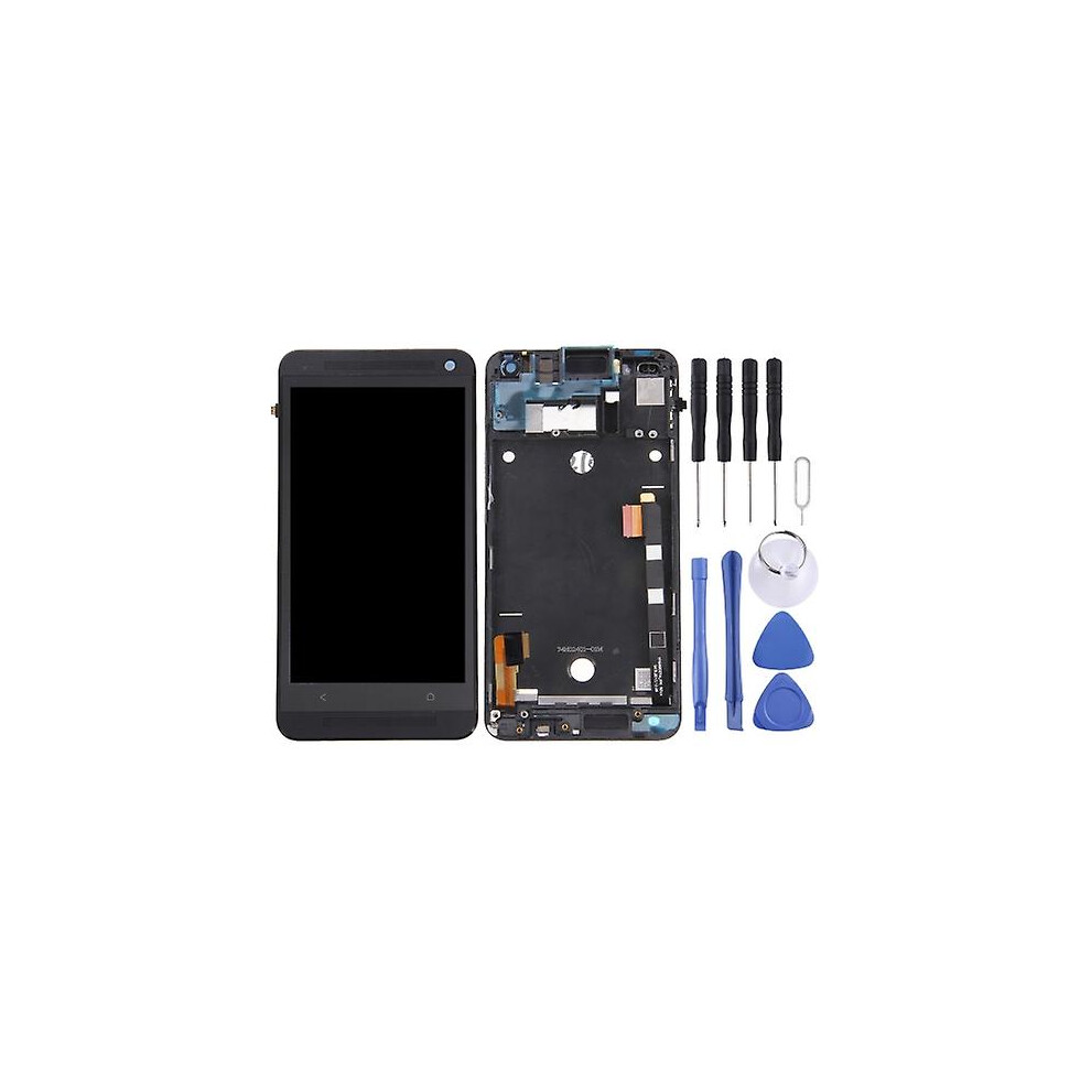 (Black) Lcd Display Touch Panel With Frame For Htc One M7 / 801E Black 6909589577139