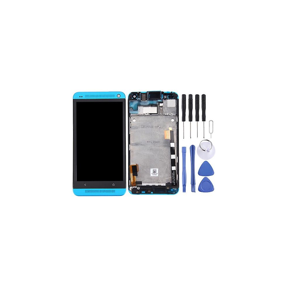 (Blue) Lcd Display Touch Panel With Frame For Htc One M7 / 801E Blue 6909589577160
