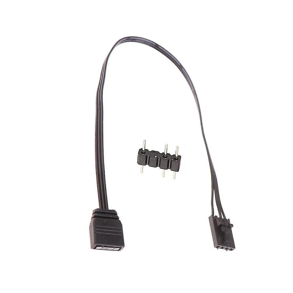 For 4Pin Rgb To Standard Argb 3-Pin 5V Adapter Connector Rgb Cable 25Cm Light 6909589577313