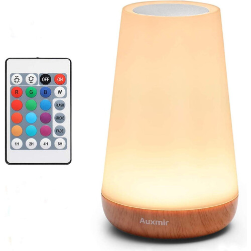 Led Bedside Lamp, Dimmable Mood Table Lamp With Warm White Light, 13 Colors And Color Changing, Touch Night Light For Bedrooms, Living Rooms And Offic
