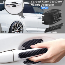 Universal Carbon Fiber Car Door Handle Bowl Protector Anti-scratch Stickers 8pcs