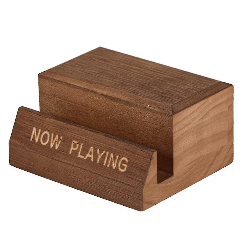 Wooden Vinyl Record Holder Display Stand - Tabletop Now Playing Album Cover Holder- Single Cd Stand