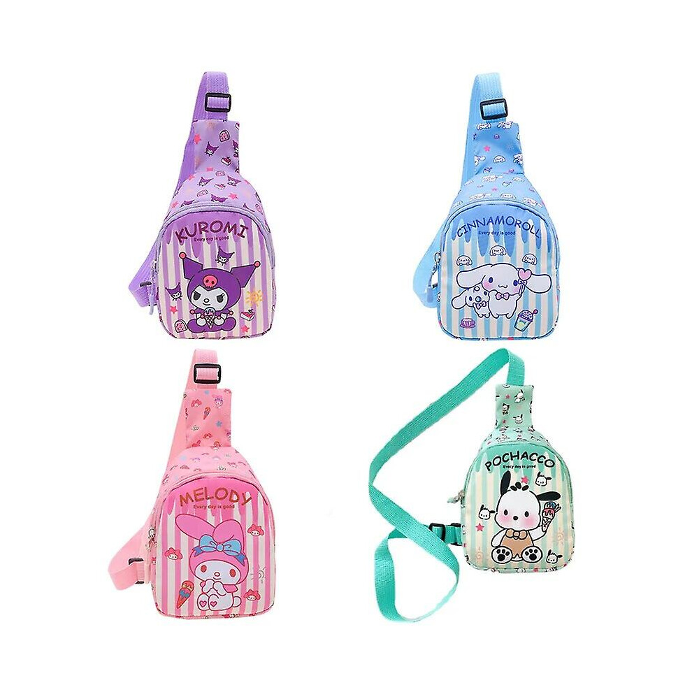 (8) Sanrio Crossbody Bag Cinnamoroll Handbag Children Chest Bag Kuromi Shoulder Messenger Hello Kitty Things Fashion Travel Backpack