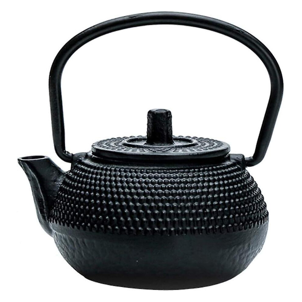 Cast Iron Teapot Teapot With Infuser Small Teapot With Tea Handle For Loose Tea (black Size A)