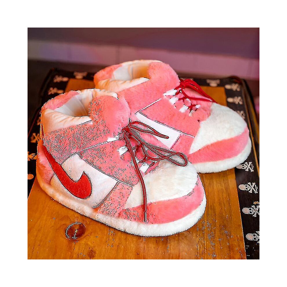 (AA002) Christmas Basketball Shoes Men And Women Fat Cotton Shoes, Warm Cotton Shoes, Suitable For Winter Home Use