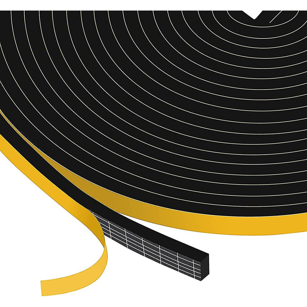 Adhesive Weather Stripping Foam Tape 6Mm(W) X 3Mm(T) 3 Rolls,Total 15M Long 6909589599483