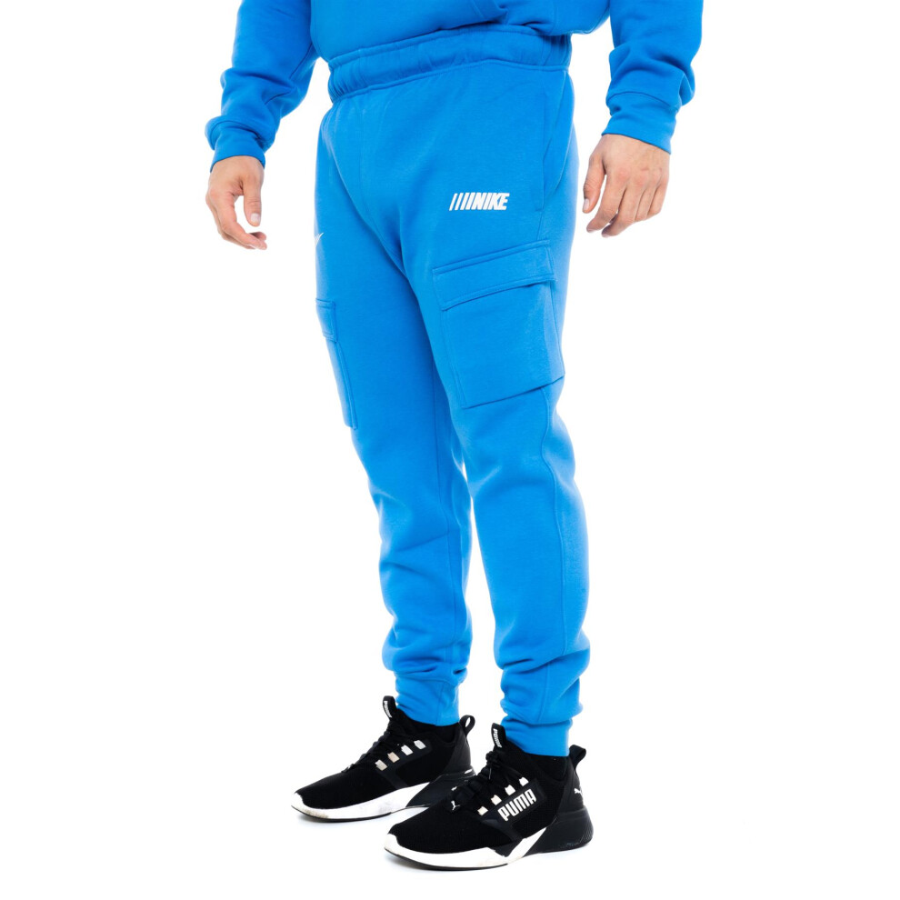 (S) Nike 72 Standard Issue Logo Fleece Jogger Blue