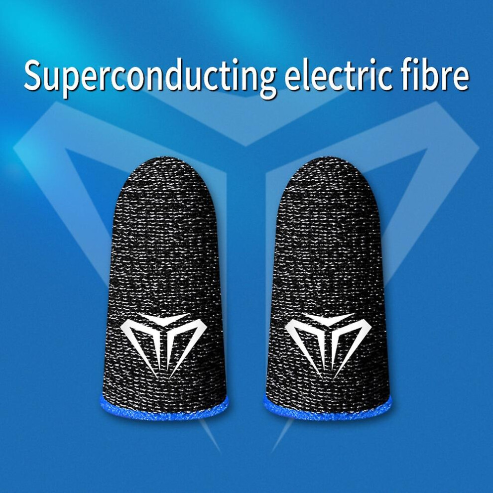 (1 Pair ) 1/2Pair Finger Sleeves For Gaming Thumb Finger Sleeves For Game Pubg Mobile Anti Slip Finger Blue 6909589604569