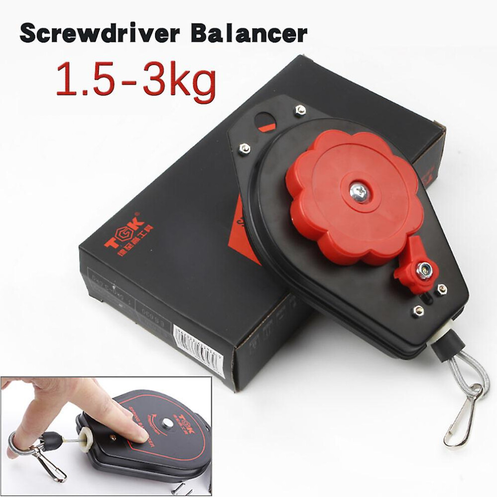 (SC128-ES630 1.5-3KG) Retractable Spring Balancer Hanging Retractable Electric Screwdriver Torque Wrench Hanger Steel Wire Rope Measuring Tool Balance