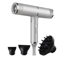 (Silver) Ionic Hair Dryer Hair Super Wind Silent Hair Dryer
