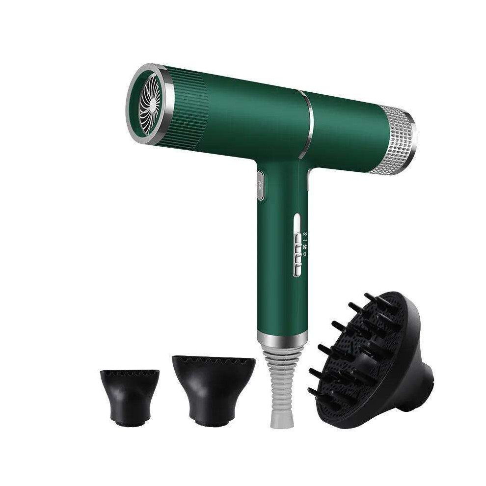 (Green) Ionic Hair Dryer Hair Super Wind Silent Hair Dryer