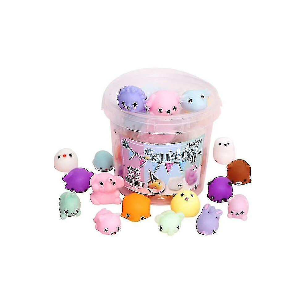 24pcs Squishies Squishy Toy Party Favors Kids Mochi Squishy Toys Storage Box