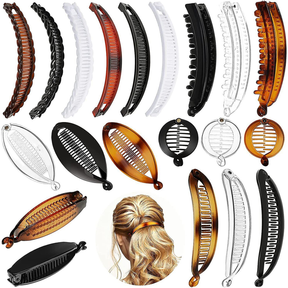 Yaju  Banana Hair Clips  Combs Clip Fishtail Hair Clip20pcs