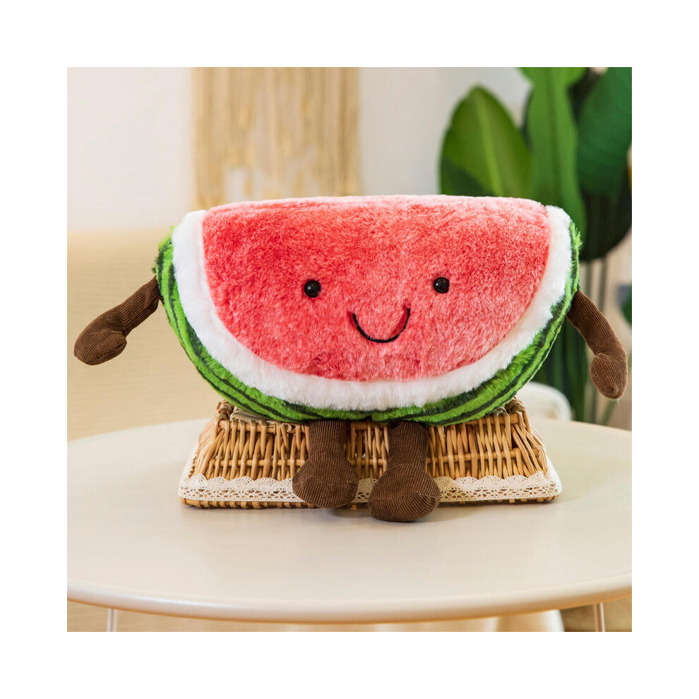 (qinbaobei watermelon, 60cm weight 0.6kg) New Cartoon Cherry Expression Plush Pillow Pillow Fruit Watermelon Doll Dolls Wholesale Send Logo