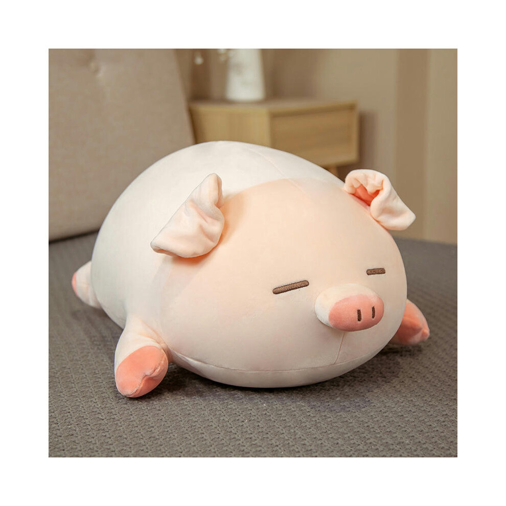 (Squinting pig doll, 40cm) Creative And Cute Pig Pillow Cartoon Pig Lying Posture Pig Pink Pink Pig Pig Plush Toys Wholesale