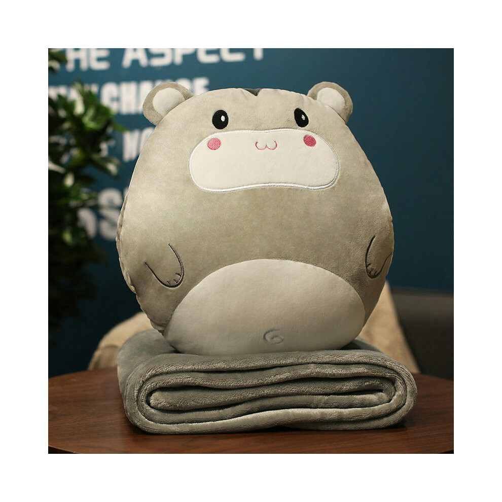 (Hamster, Warm hands pillow 35cm+mid -blanket (90cm*1.7m)) Cartoon Office Pillow Pillow Dual -Use Two -In -One Leaning Car Cushion In The Car Cushion