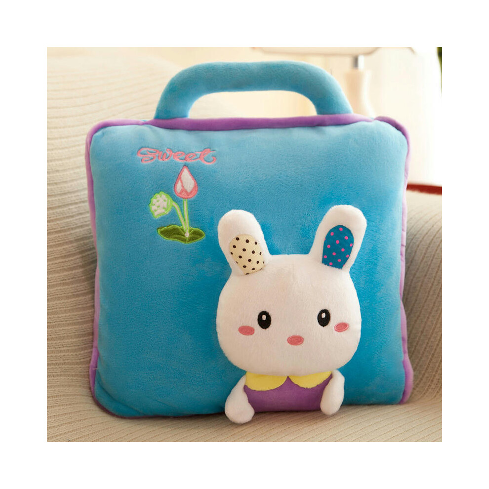 (Blue rabbit, Open 1.6 meters in length*1 meter (high -end flange)) Cartoon And Air -Conditioning Quilts Are Dual -Use Two -In -One Car Multifunctiona