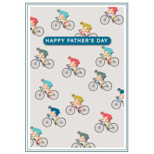 Happy Father's Day Cycling Father's Day Card Copper Script Greeting Cards
