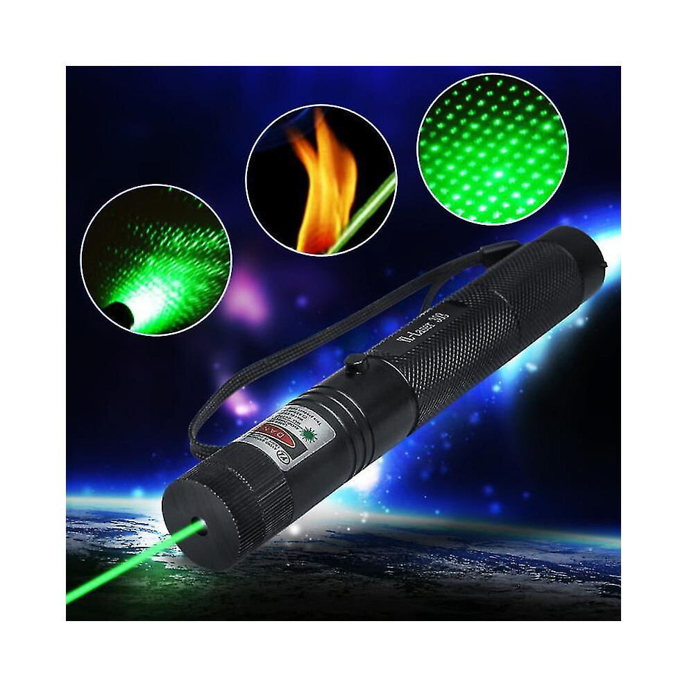 (High Power Laser Pointer Adjustable Focus 303 Green Laser Pointer Light Outdoor Sight) High Power Laser Pointer Adjustable Focus 303 Green Laser Poin