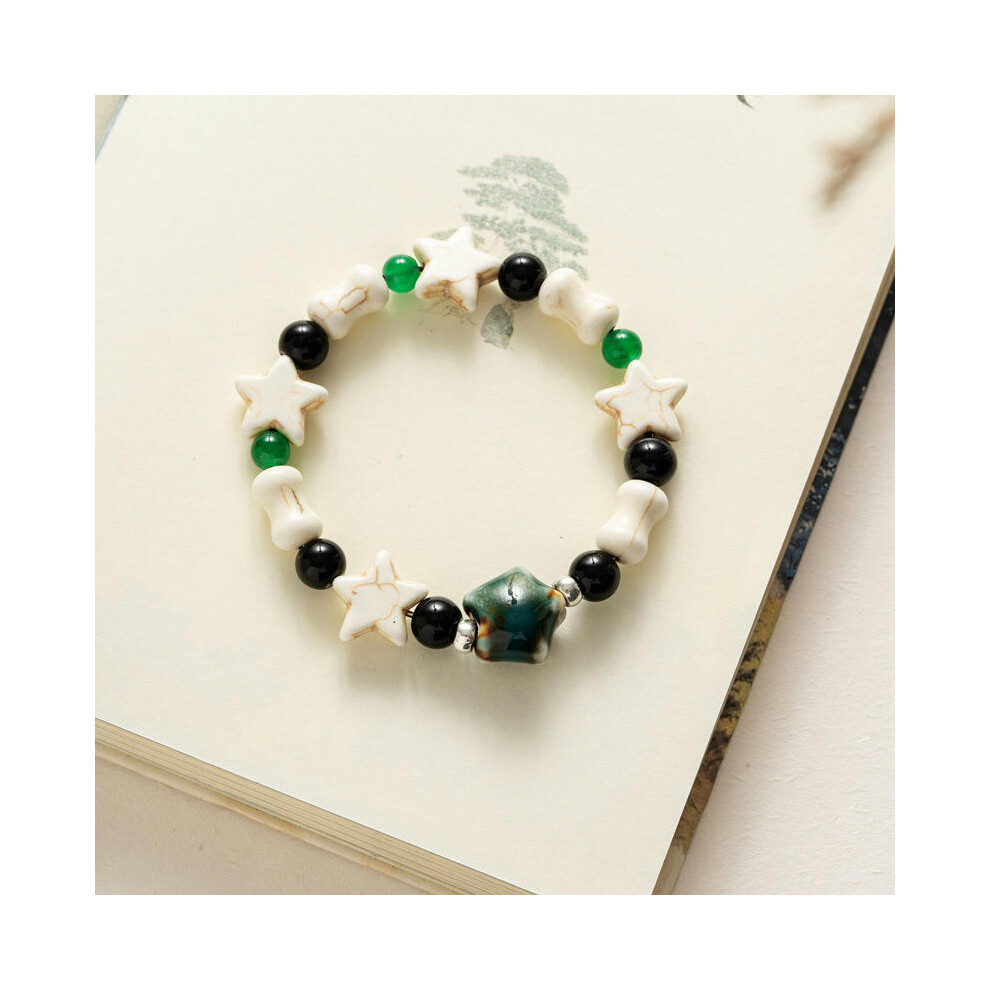 (SL0153) Wholesale Jingdezhen Ceramic Jewelry New Fashion Flower Glaze Bead Bracelet Multi -Color Leisure National Style Student Bracelet