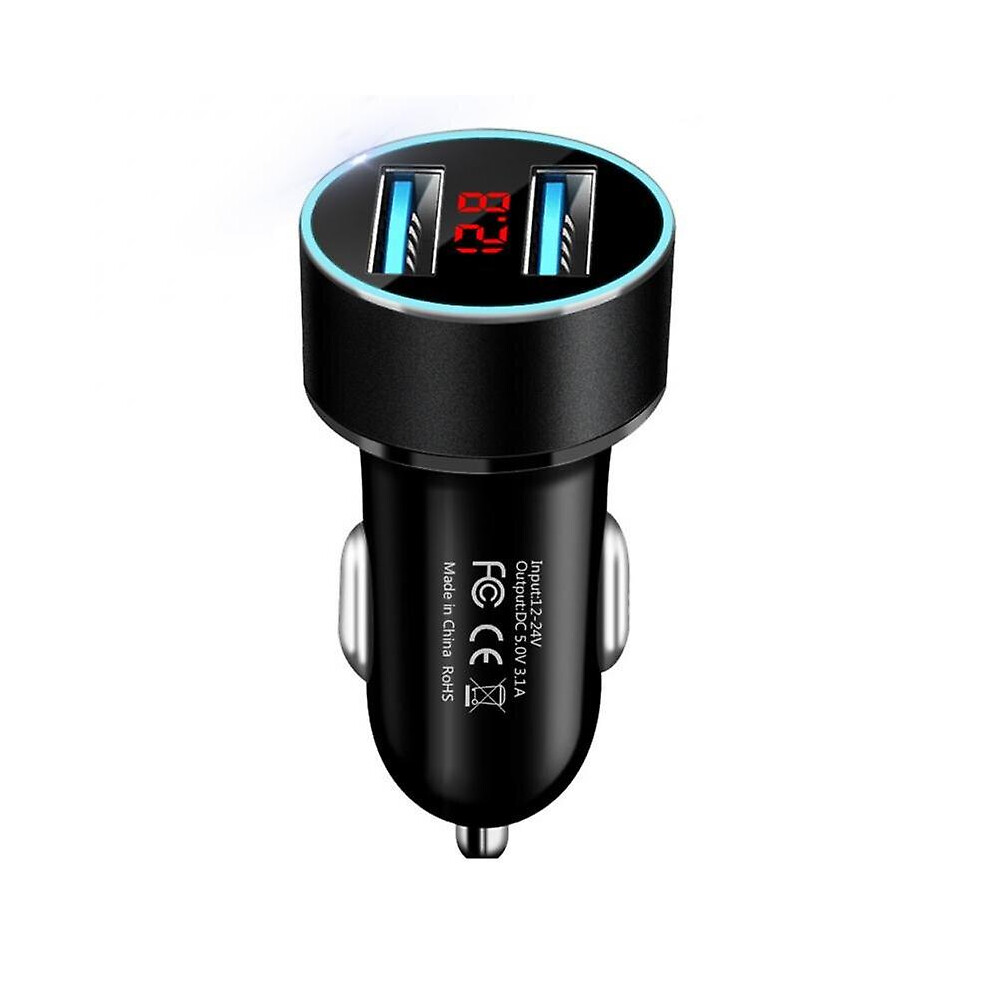 1Pc Car Charger 5V 3.1A Usb Car Charger Adapter With Led Ambient Ac12-24V Multi Port Cigarette Er Usb Charger Light 6909589614605