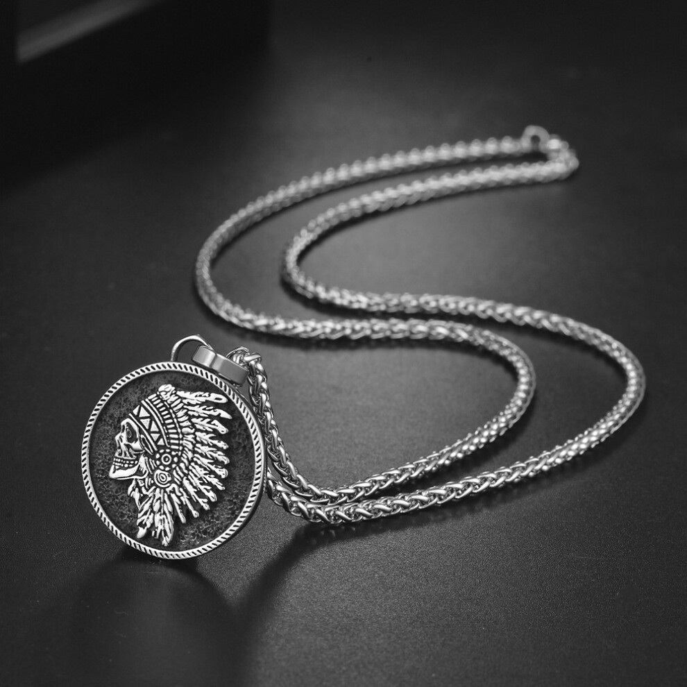 Punk jewelry American Indian hip hop circle pendant