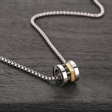 Small waist necklace men's fashion brand titanium steel pendant