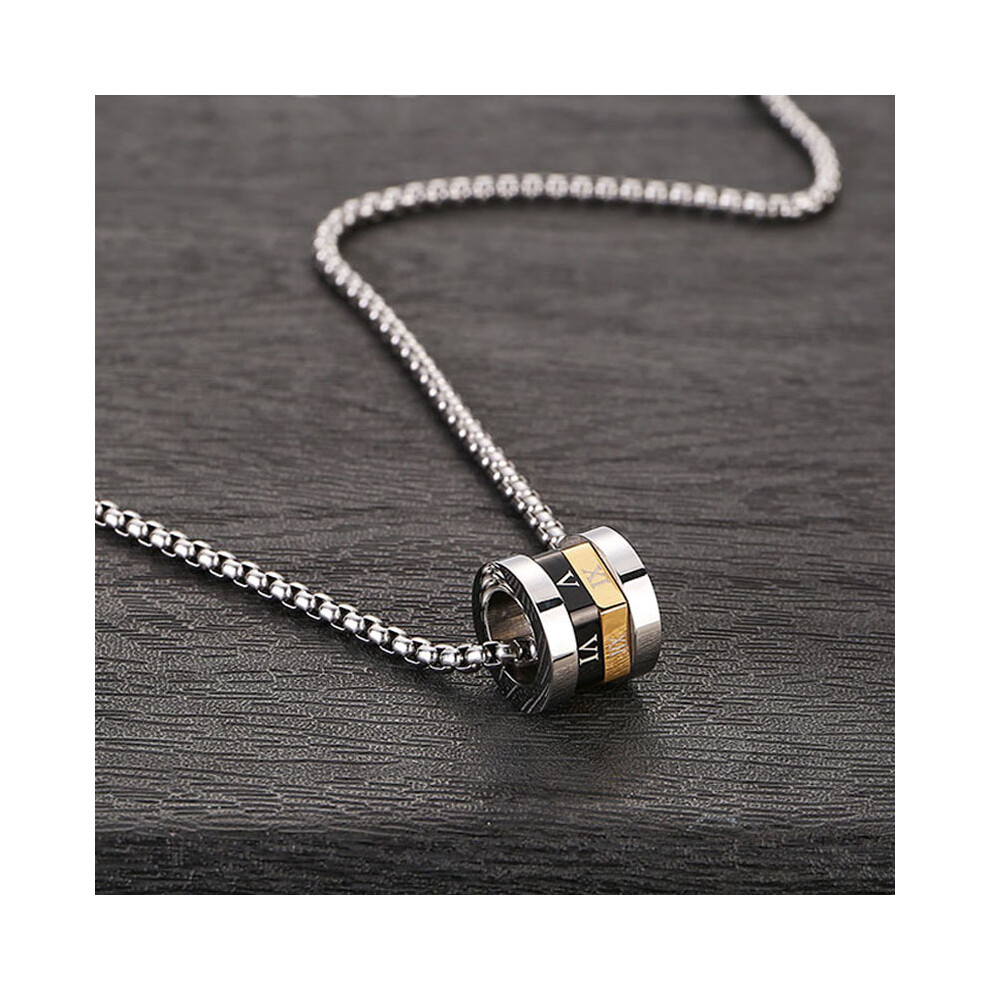 Small waist necklace men's fashion brand titanium steel pendant