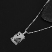 Titanium steel poker spades A necklace high-grade sweater chain boys