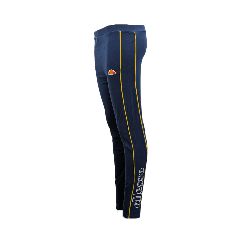 (Navy and Yellow Stripe, UK 6) ELLESSE Womens Leggings Ladies Workout Sportswear