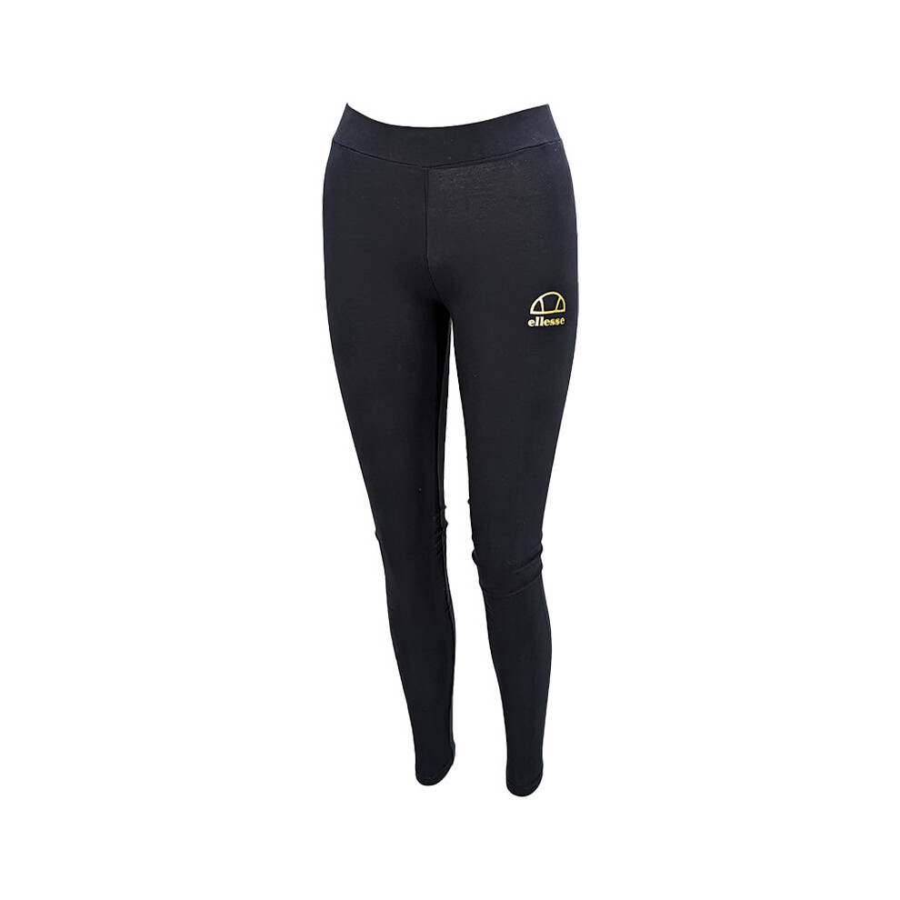 (Black and Gold, UK 10) ELLESSE Womens Leggings Ladies Workout Sportswear