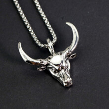 Hip hop jewelry overbearing skull necklace simple pendant for boys