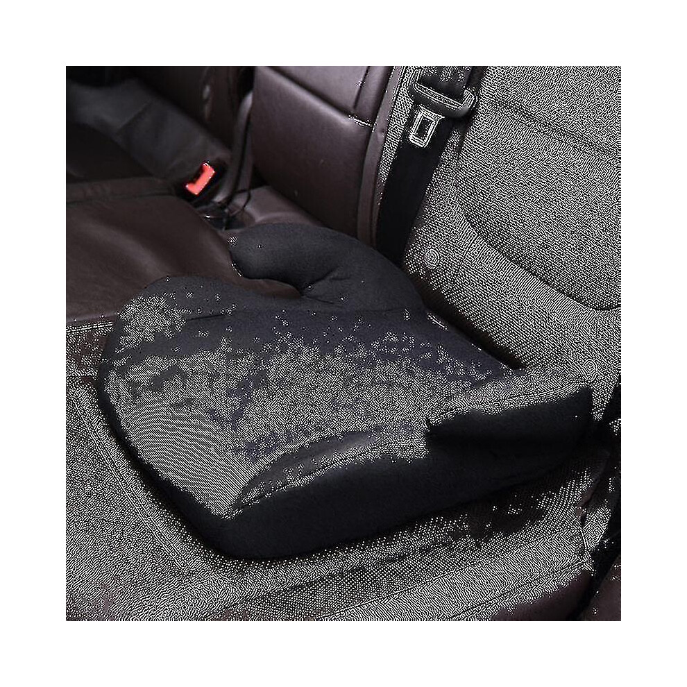 (Black) Portable Children Safety Car Booster Seats Harness Kids Baby Breathable Knitted
