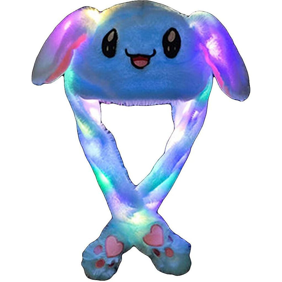 Led Plush Rabbit Hat - Soft Bunny Cap For Adults