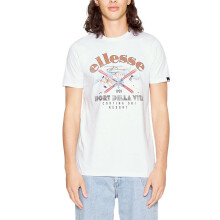 (White (Halicopter), L) ELLESSE Mens Printed T Shirts Cotton Summer Top