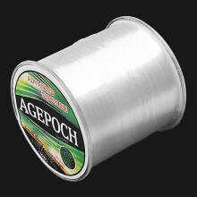 (Transparent) 8.0# 0.50mm 18.4kg Tension 500m Extra Strong Imported Raw Silk Nylon Fishing Line