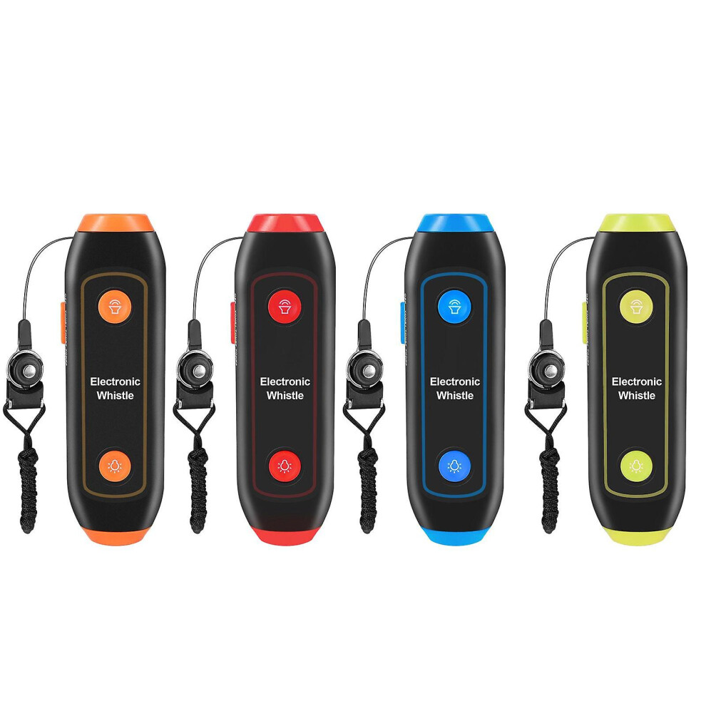 (Orange) Portable Electronic Whistle 3 Modes With Lanyard Handheld Electric For Survival Basketball Referee Teacher Football Orange