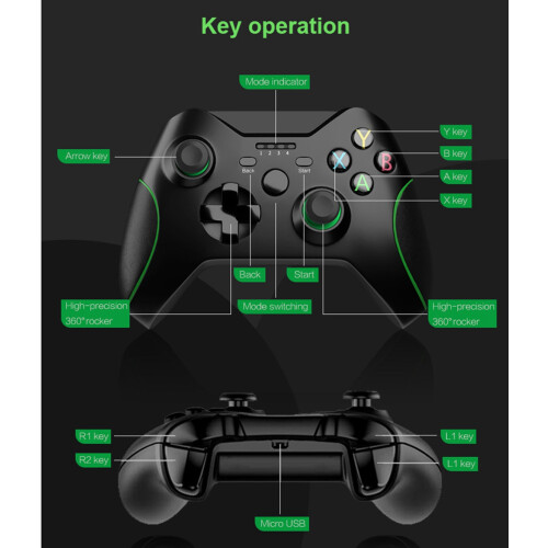 Wireless Controller Enhanced Gamepad For Xbox One, S & X / PS3/ Win 10 1