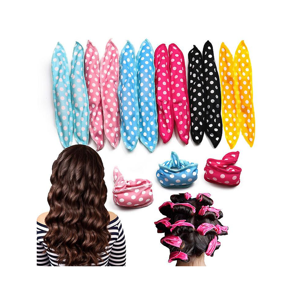 12pcs Soft Hair Rollers Night Sleep Hair Rollers  (polka Dot)